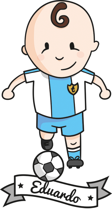 Poster voetbal personaliseerbare vinyl voetballer - TenStickers
