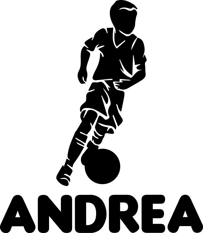 Poster voetbal kind speler - TenStickers