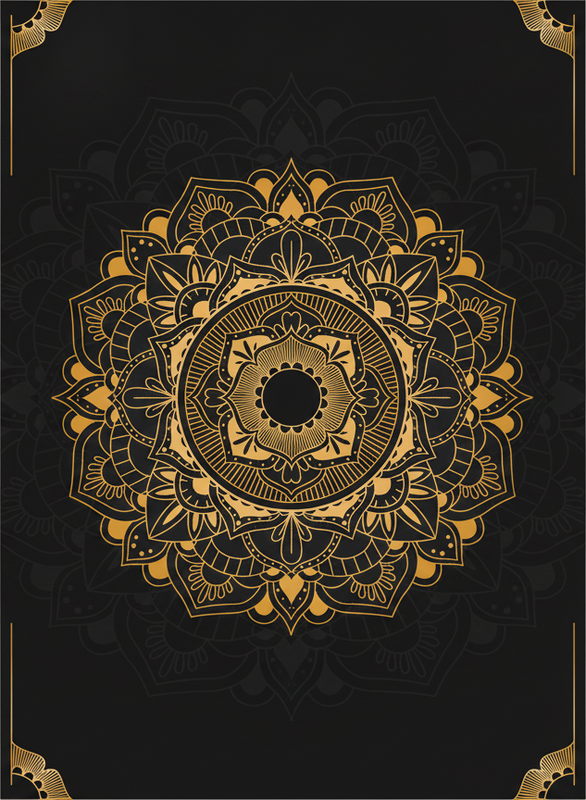 Poster zen zwarte mandala - TenStickers