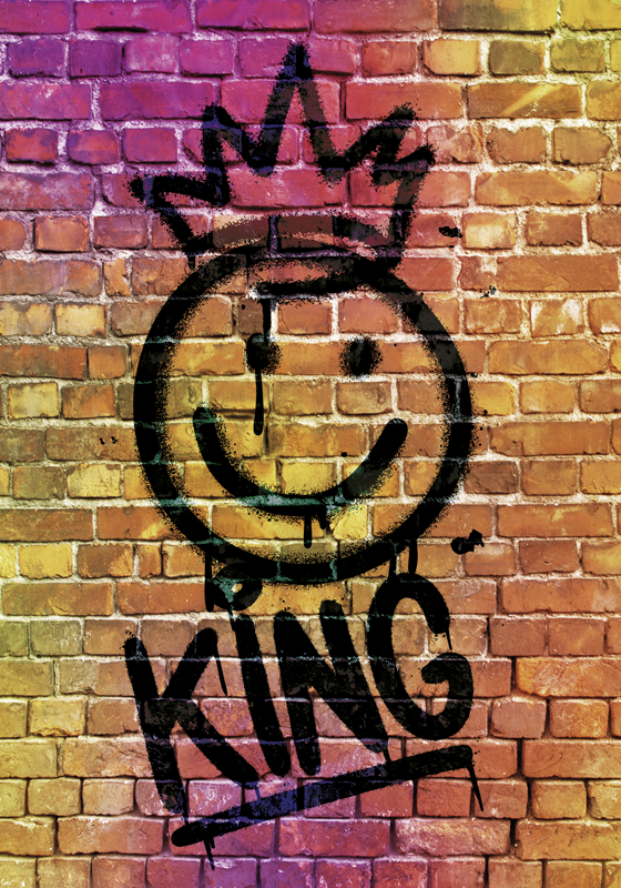 Poster urban straatkunst king - TenStickers