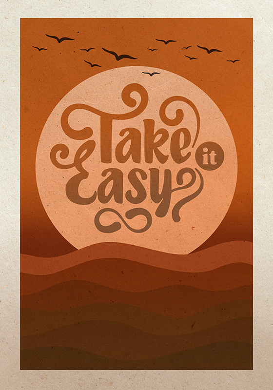 Take it easy tekst poster - TenStickers