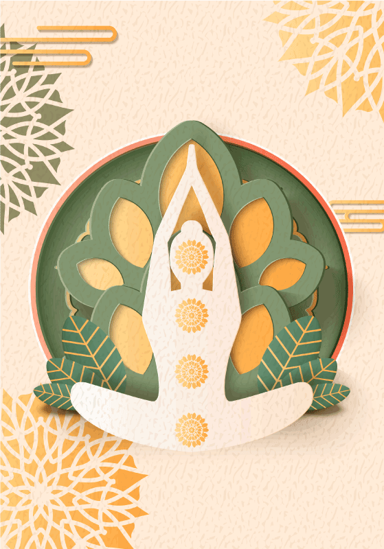 Poster met namaste yoga stijl - TenStickers