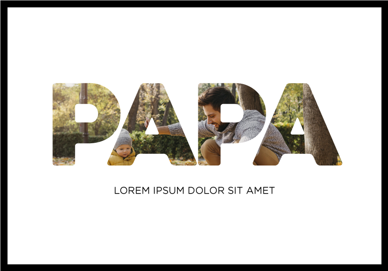 Papa mijn held poster met aanpasbare foto - TenStickers