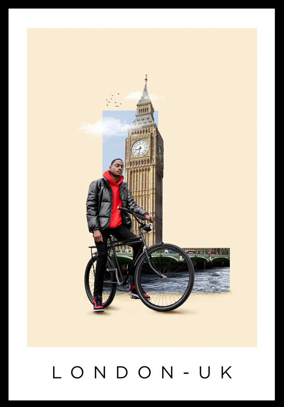 Poster London met illustratie Big Ben - TenStickers