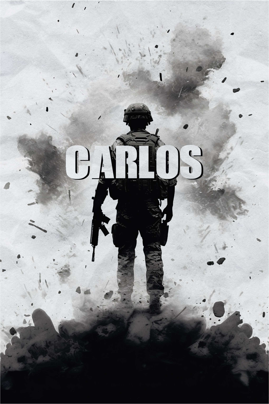 Krijger videogame poster met naam tienerkamer - TenStickers