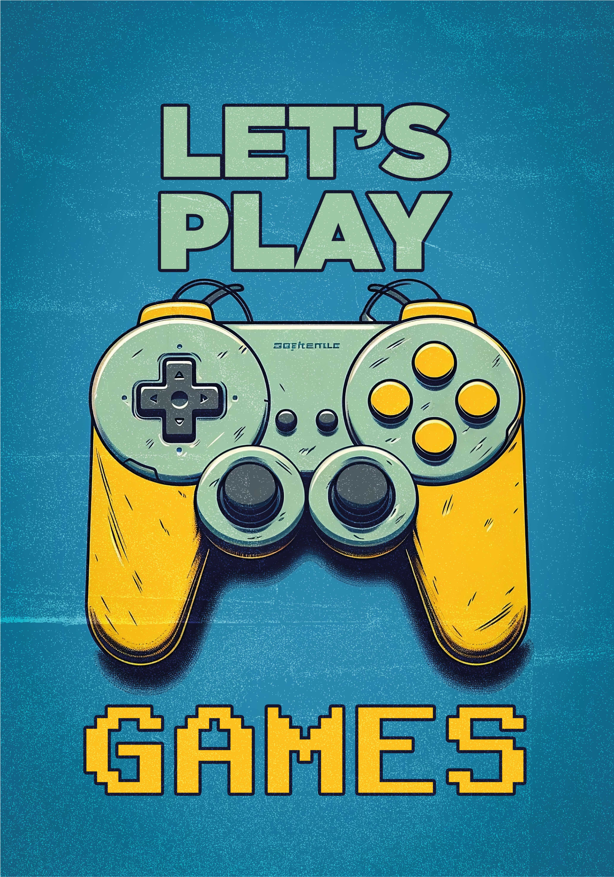 Let's play games poster voor tienerkamer - TenStickers