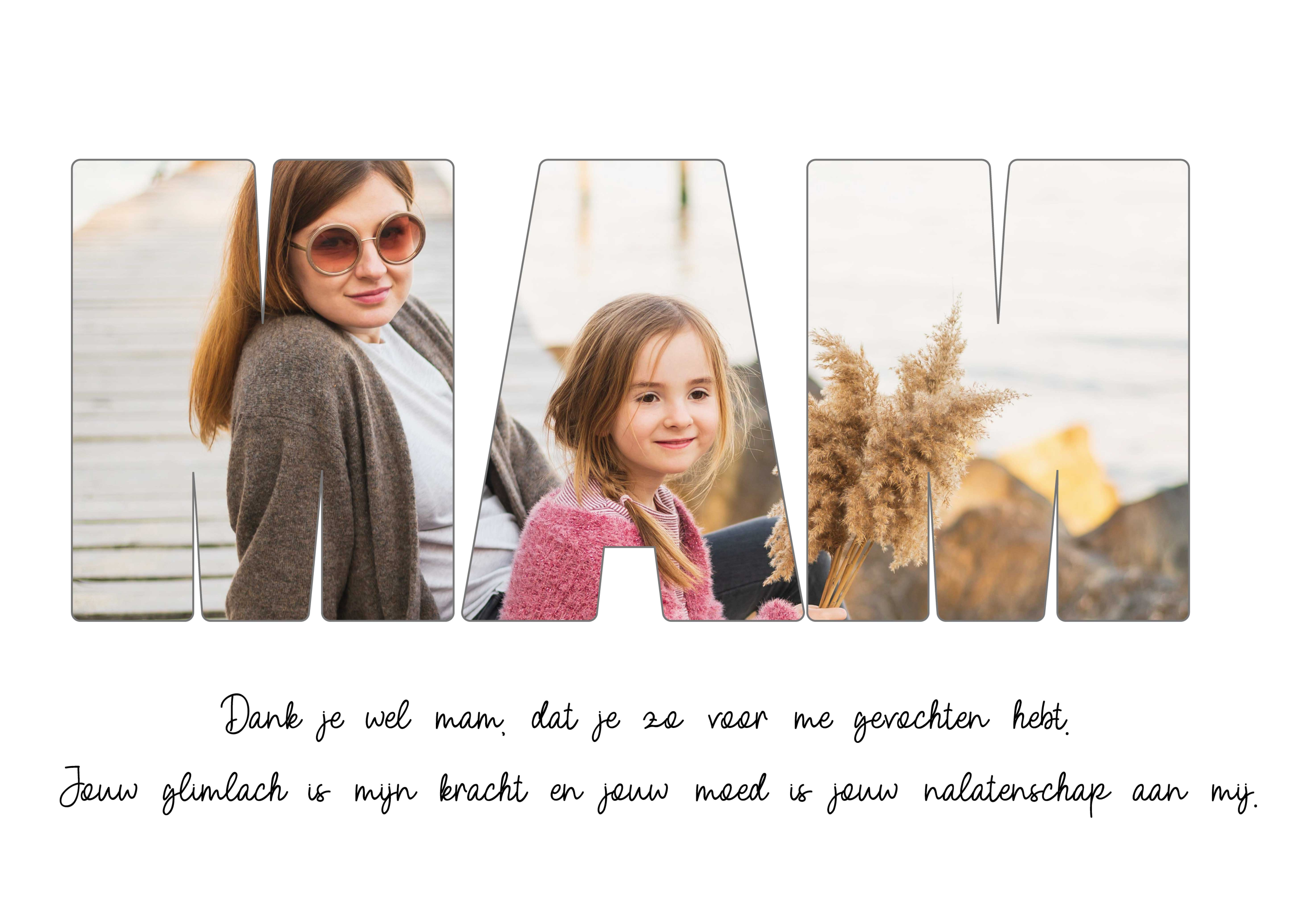 Bedankt mama evenementen poster - TenStickers