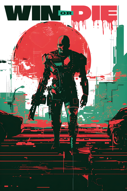 Cyber-android videogameposter - TenStickers