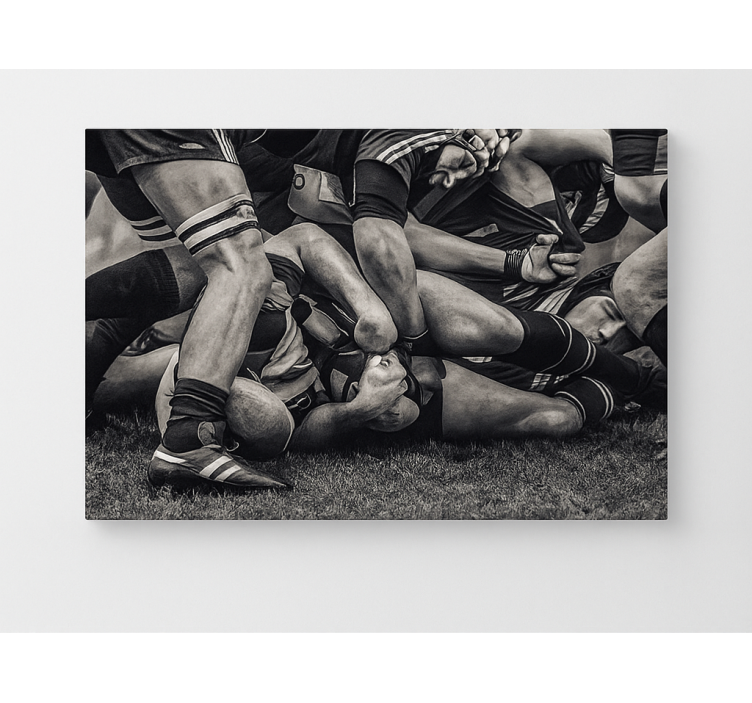 Rugbyspelers Canvas schilderij kunst - TenStickers