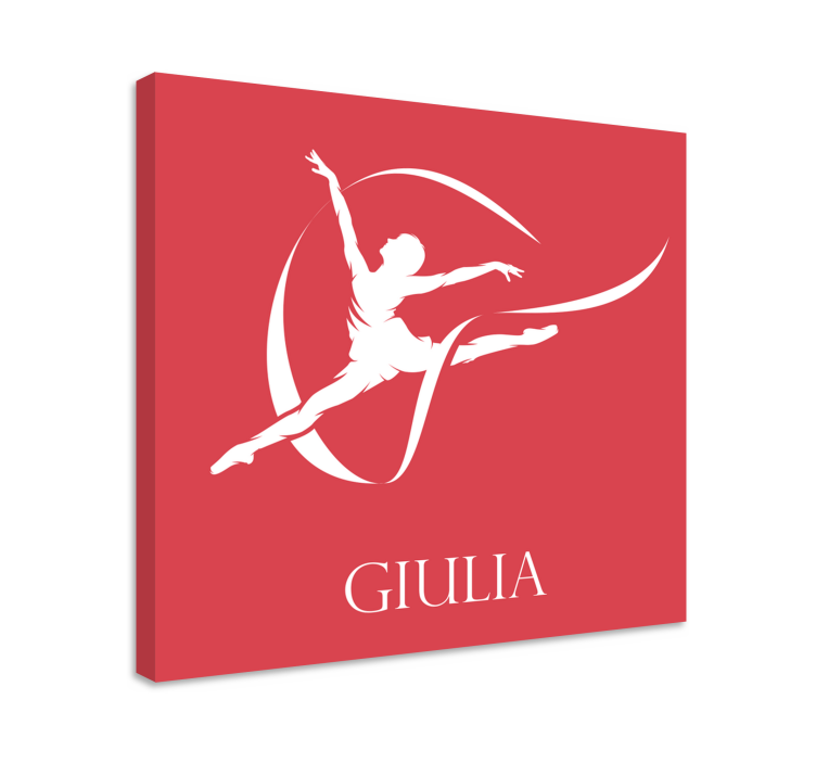 Elegant balletdanser silhouet Canvas schilderij dansers - TenStickers