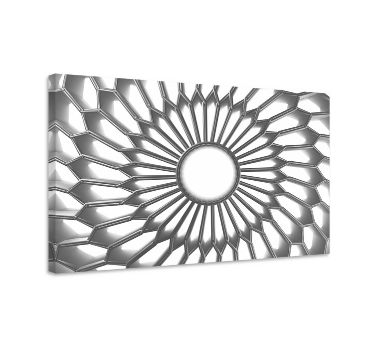 Mandala witte diamant 3d canvas schilderij - TenStickers