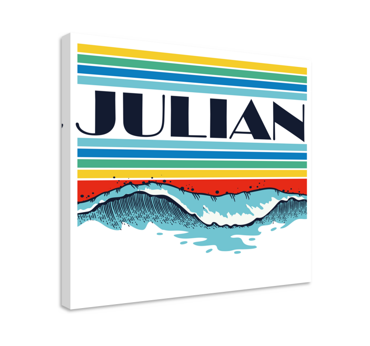 Gepersonaliseerde Retro golven canvas schilderij  - TenStickers