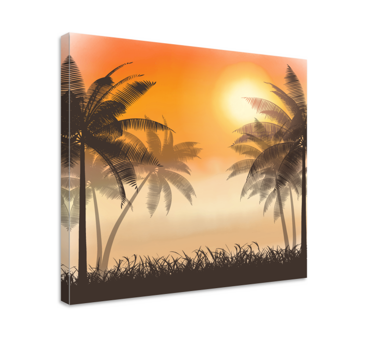 Canvas landschap tropische zonsondergang sfeer - TenStickers