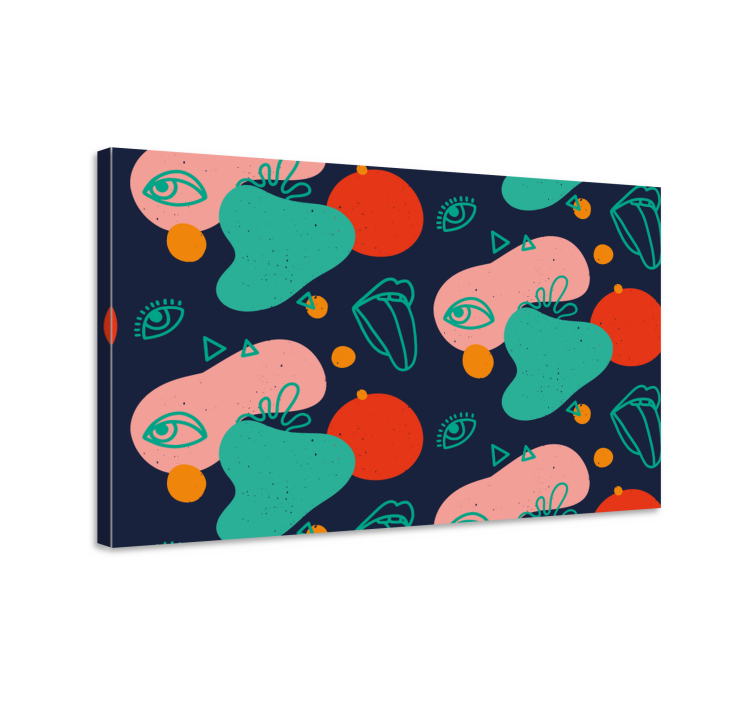 Canvas schilderij abstract arrangement van gezichten - TenStickers