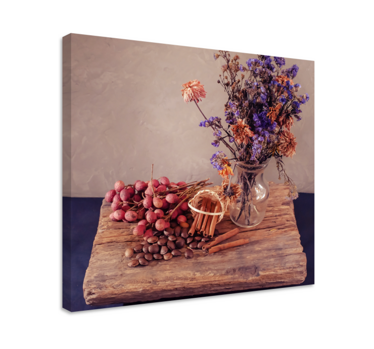 Canvas bloemen en fruit  - TenStickers