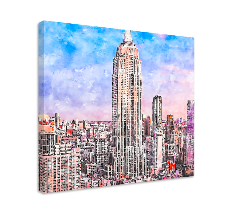 Canvas schilderij New York skyline - TenStickers