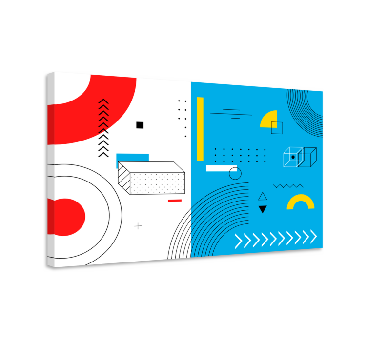 Geometrisch canvas schilderij vormencompositie - TenStickers