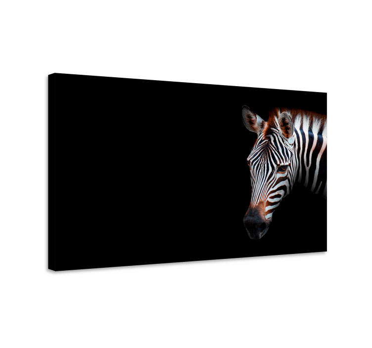 Canvas schilderij dieren zebra close-up - TenStickers