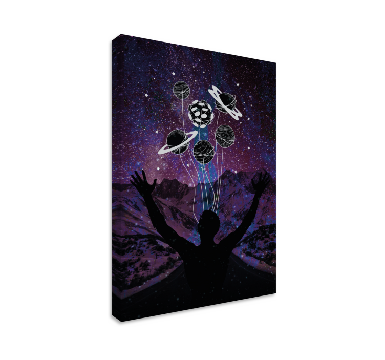 Canvas schilderij sporten cosmic voetbal dromen - TenStickers