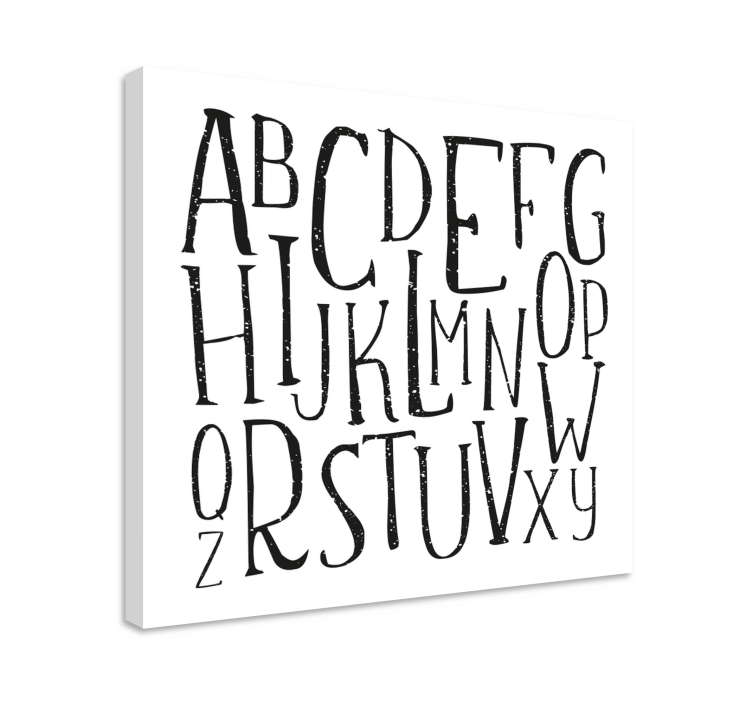 Alphabet canvas schilderij gestileerde alfabetweergave - TenStickers