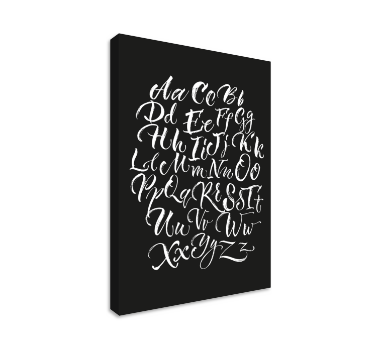 Alphabet canvas schilderij elegante lettering weergave - TenStickers