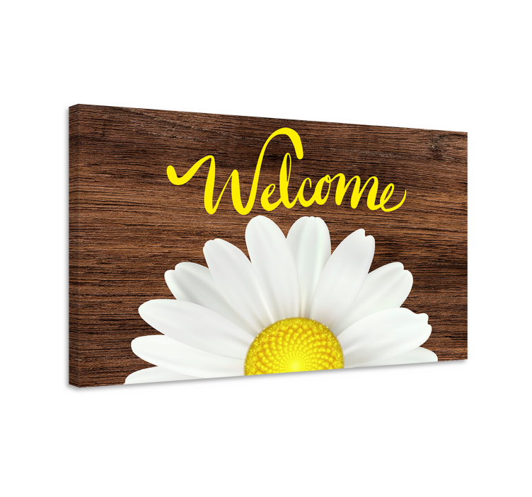 Canvas schilderij bloemen en planten helder daisy groet - TenStickers