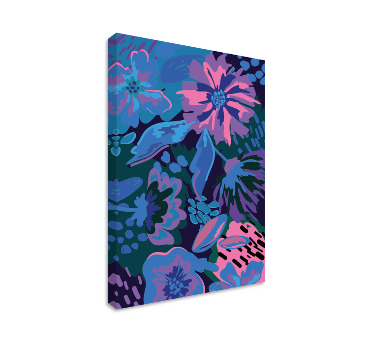 Canvas schilderij bloemen en planten abstracte bloemen - TenStickers
