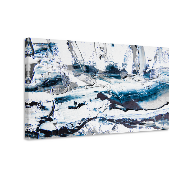 Canvas schilderij abstract textuur monochrome lagen - TenStickers