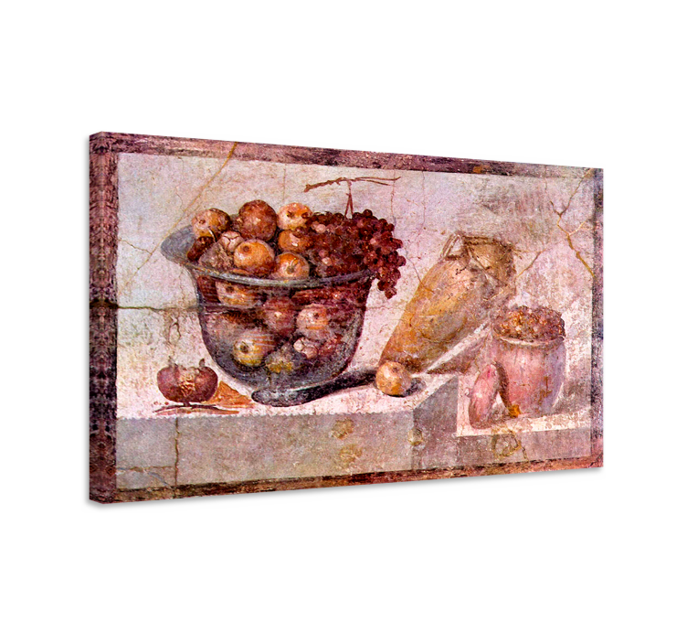 Canvas stilleven en fruit fruitkom arrangement - TenStickers