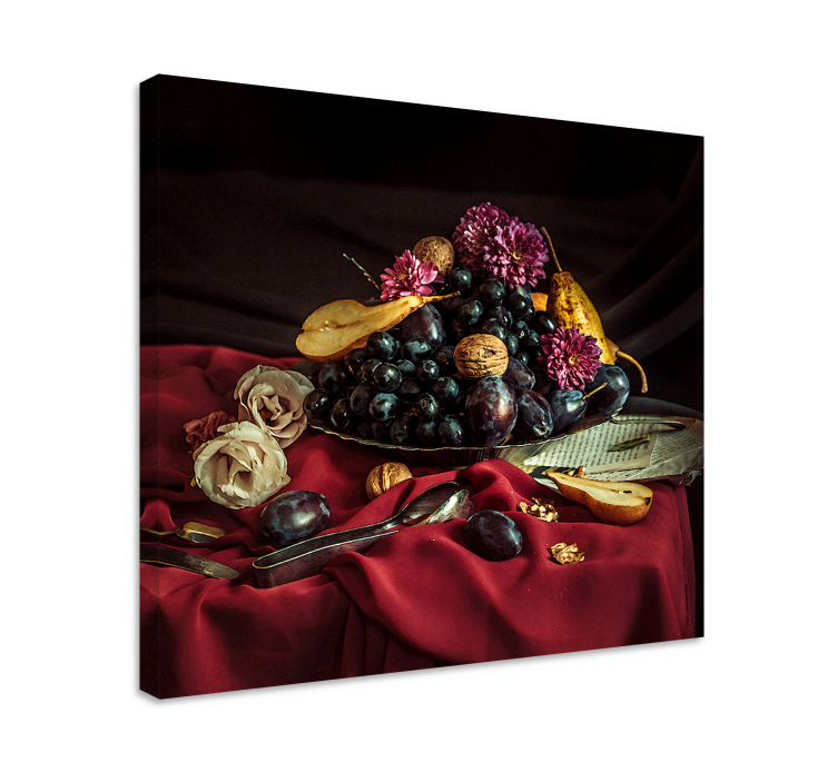 Canvas stilleven en fruit elegante fruitschikking - TenStickers