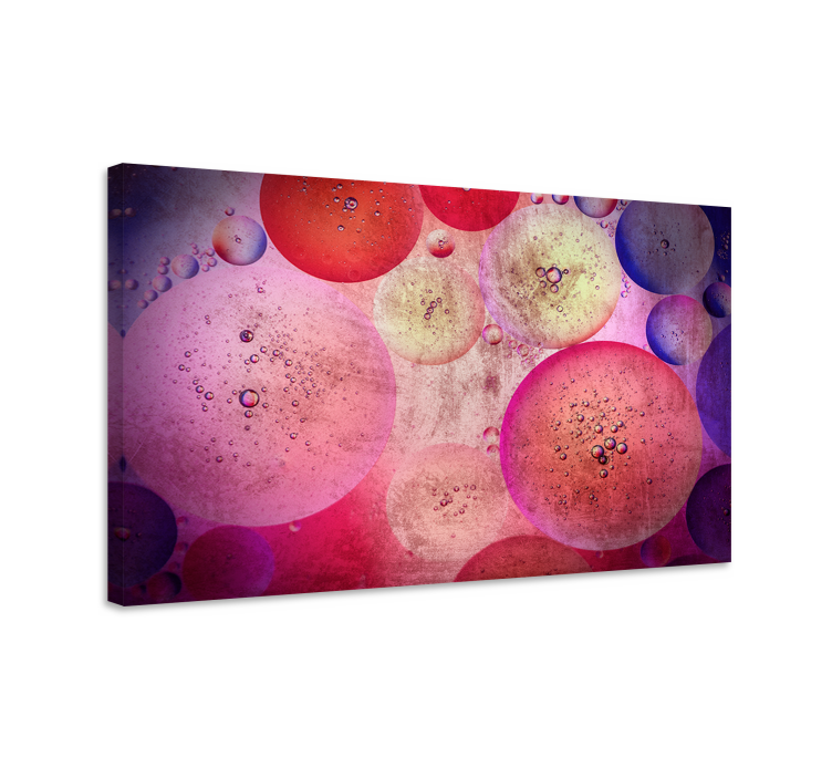 Canvas schilderij abstract bubblepatronen vorming - TenStickers