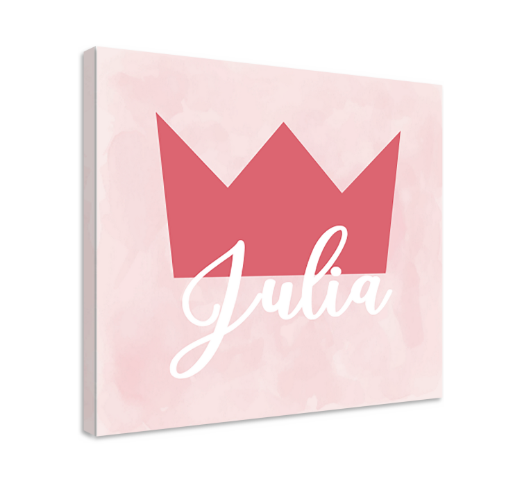 Wereldkaart canvas schilderij crown personalisatie julia - TenStickers