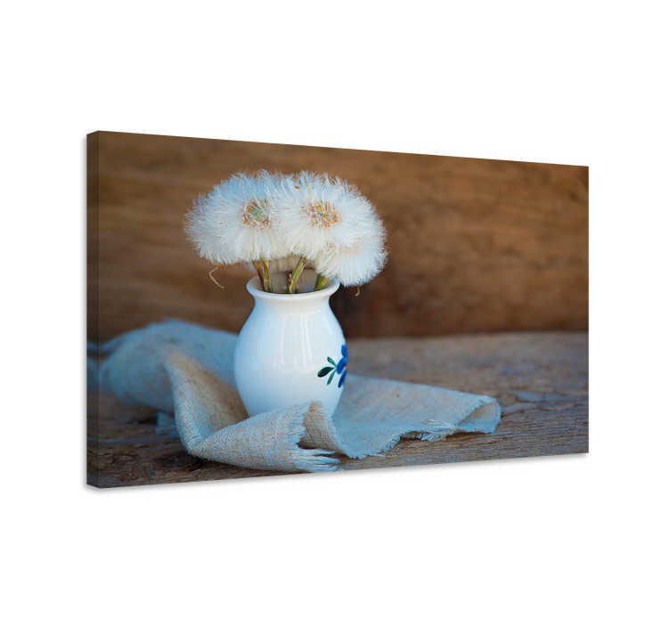 Canvas schilderij bloemen en planten paardenbloem boeket - TenStickers