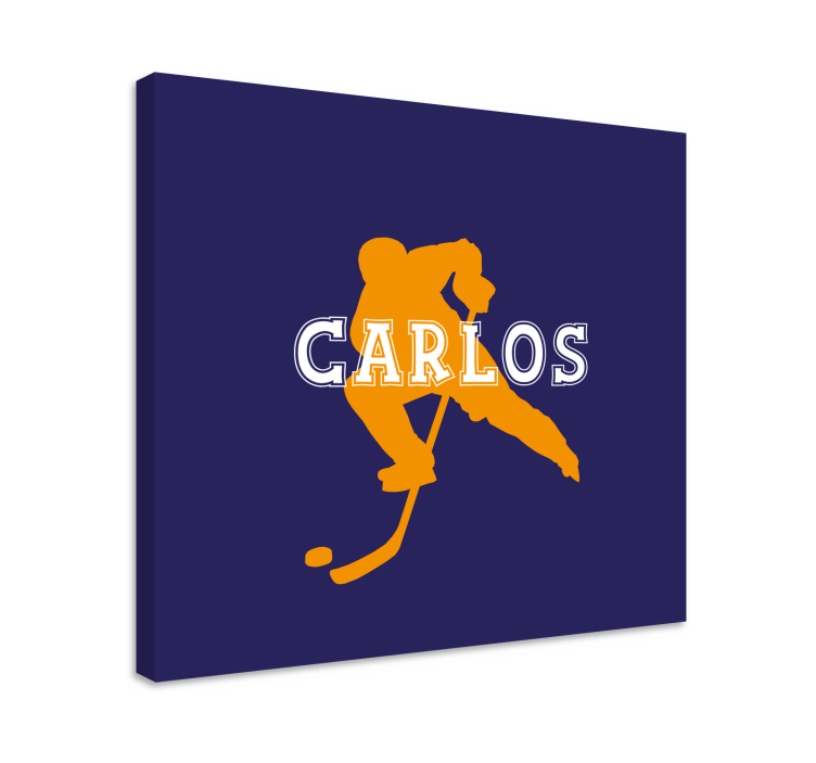 Canvas schilderij sporten ijshockeyspeler - TenStickers