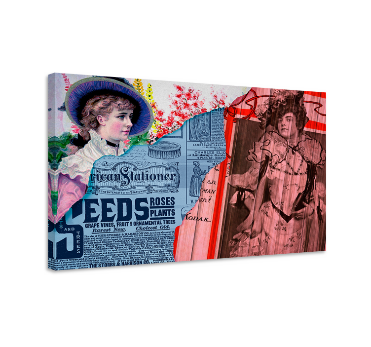 Elegante canvas schilderij vintage modeportretten - TenStickers