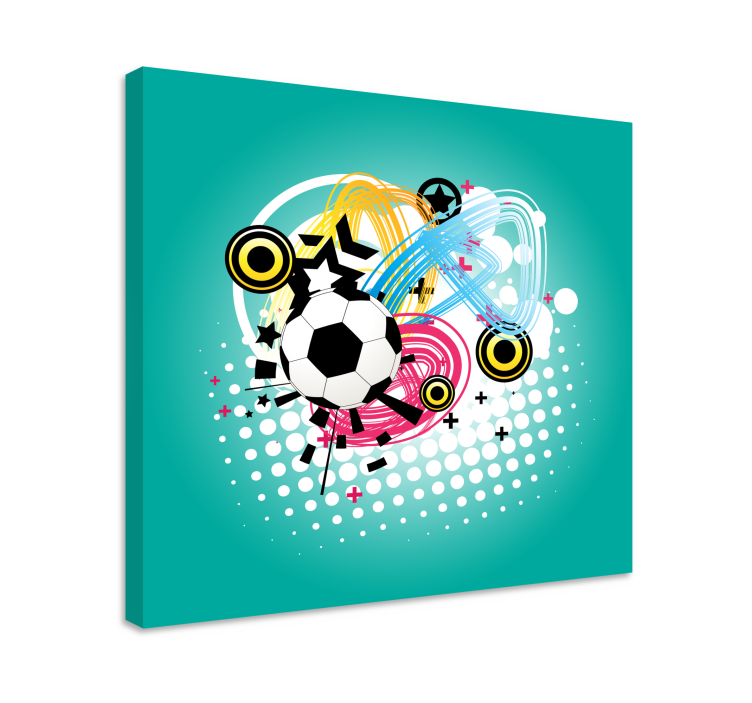 Canvas schilderij sporten voetbal bal actie - TenStickers