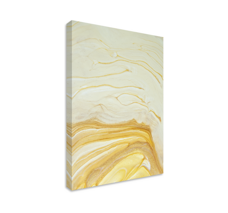Canvas schilderij abstract zachte gouden golven - TenStickers