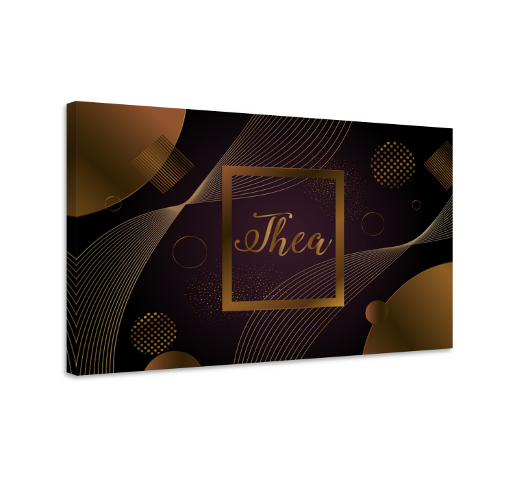 Canvas schilderij bloemen en planten elegant cirkelontwerp - TenStickers