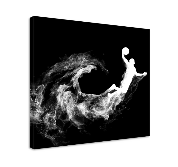 Canvas schilderij sporten dynamische basketbalbeweging - TenStickers