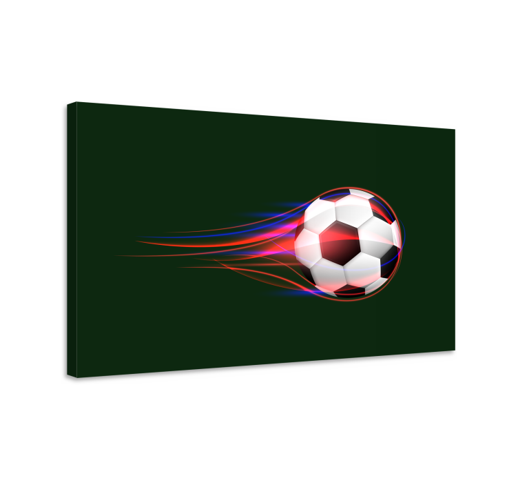 Dynamische voetbal canvas schilderij sporten - TenStickers