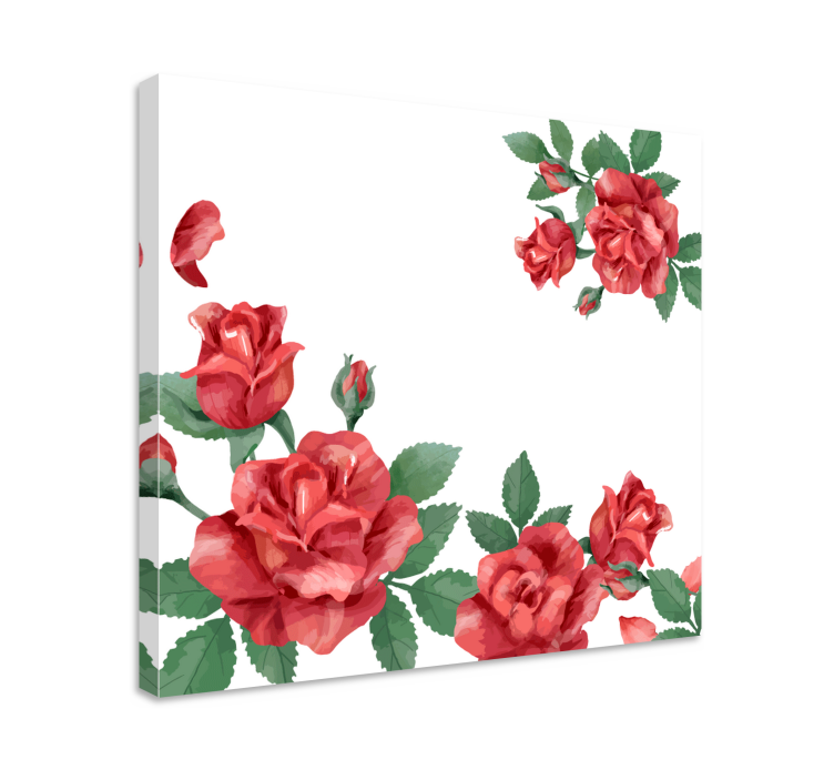 Canvas schilderij bloemen en planten rozen in bloei - TenStickers