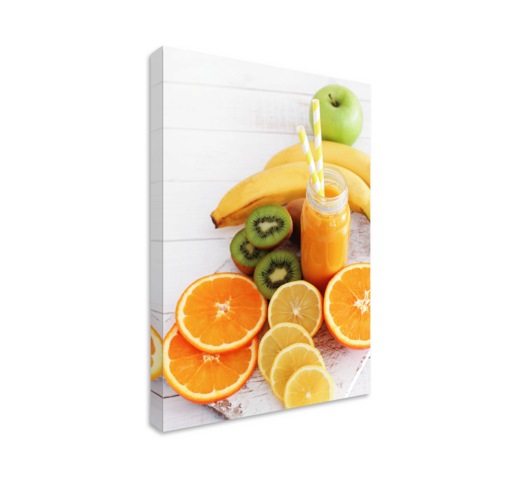Canvas stilleven en fruit vers citrusmedley - TenStickers
