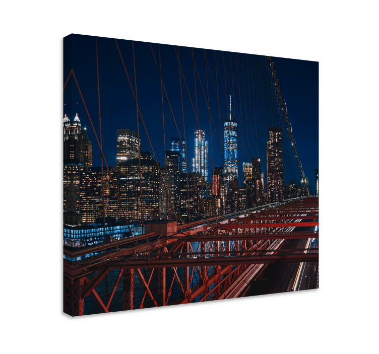 Canvas schilderij landen en steden brooklyn bridge uitzicht - TenStickers