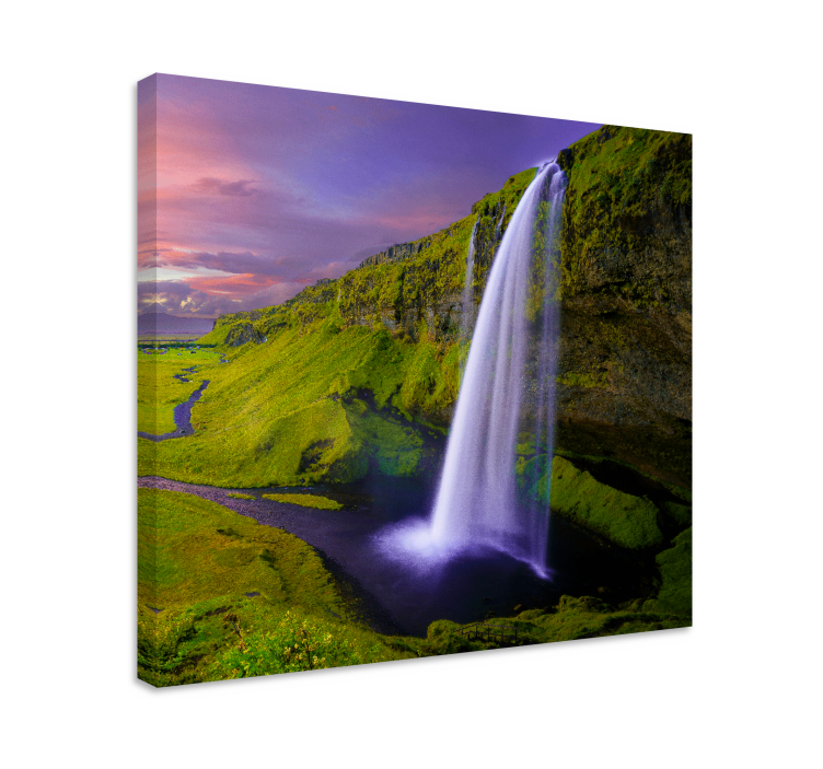 Canvas landschap majestueuze waterval uitzicht - TenStickers