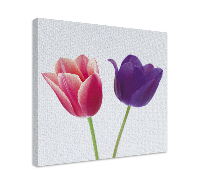 Canvas schilderij bloemen en planten tulpenarrangement - TenStickers
