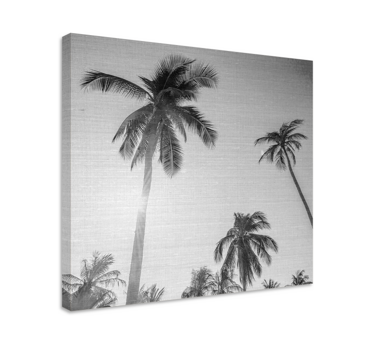 Tropische palm silhouetten Canvas landschap - TenStickers