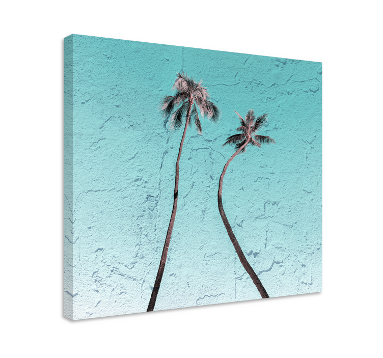 Canvas schilderij bloemen en planten elegante palmbomen - TenStickers