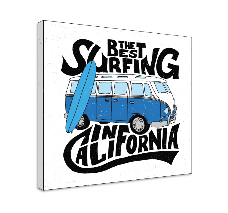Canvas schilderij sporten surfing california van - TenStickers