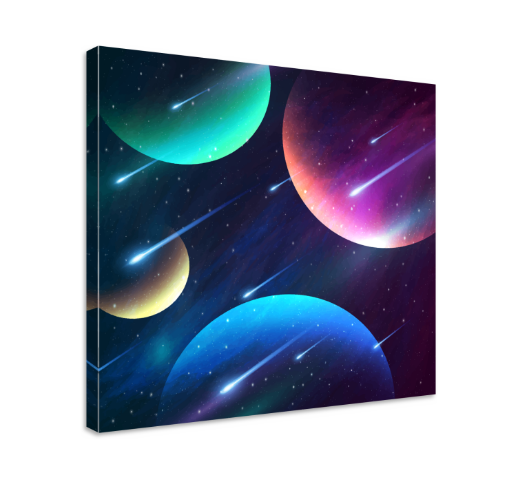 Canvas schilderij muziek kosmische hemelse dans - TenStickers
