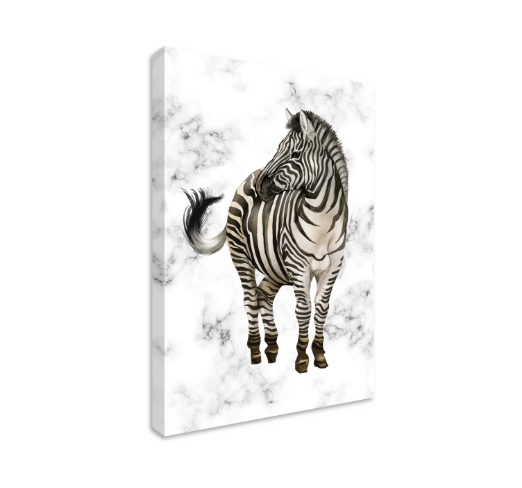 Canvas schilderij dieren zebra elegant - TenStickers